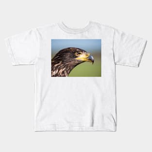 Close-up of an immature American bald eagle Kids T-Shirt